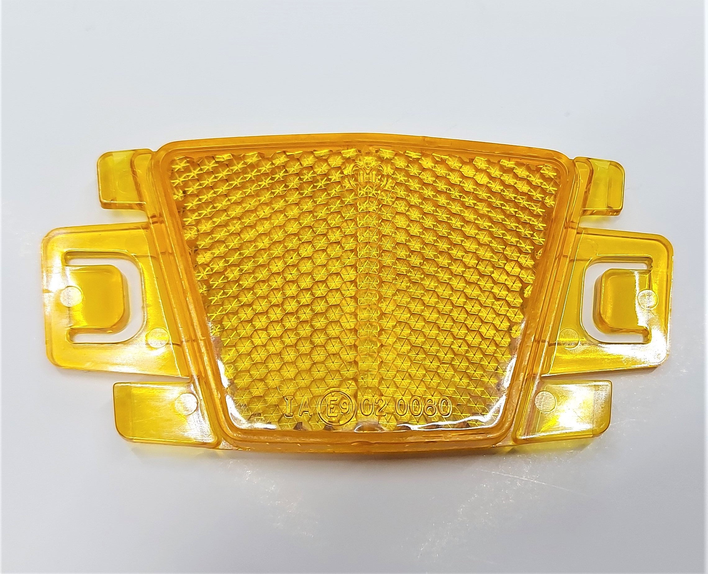 Reflejante rectangular para ruedos color ambar