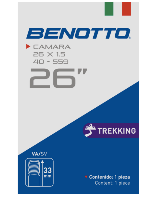 Camara BENOTTO 26X1.50 Turismo V.A. 33mm